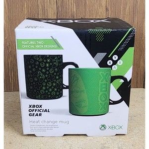 XBOX Official Gear Heat Color Changing Ceramic Mug, 10oz, Controller Icons, NIB